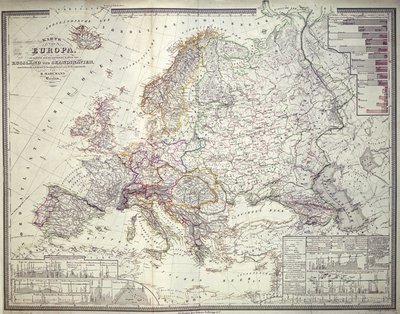 Map of Europe by German School